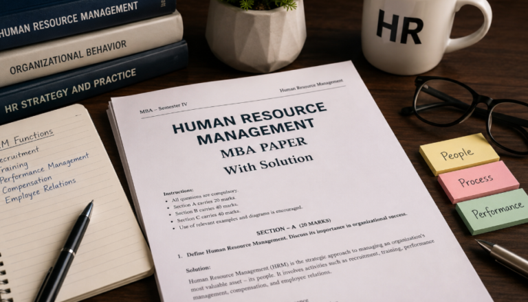 Human Resource Management MBA Paper with Solution